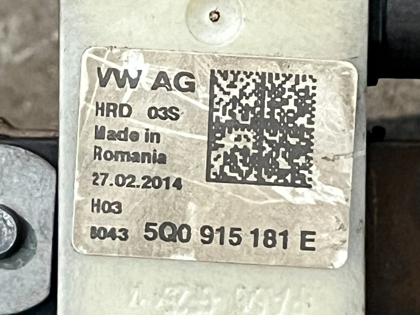 VW AUDI SEAT SKODA Battery Current Sensor 5Q0915181E Used - Fits 2013-2020
