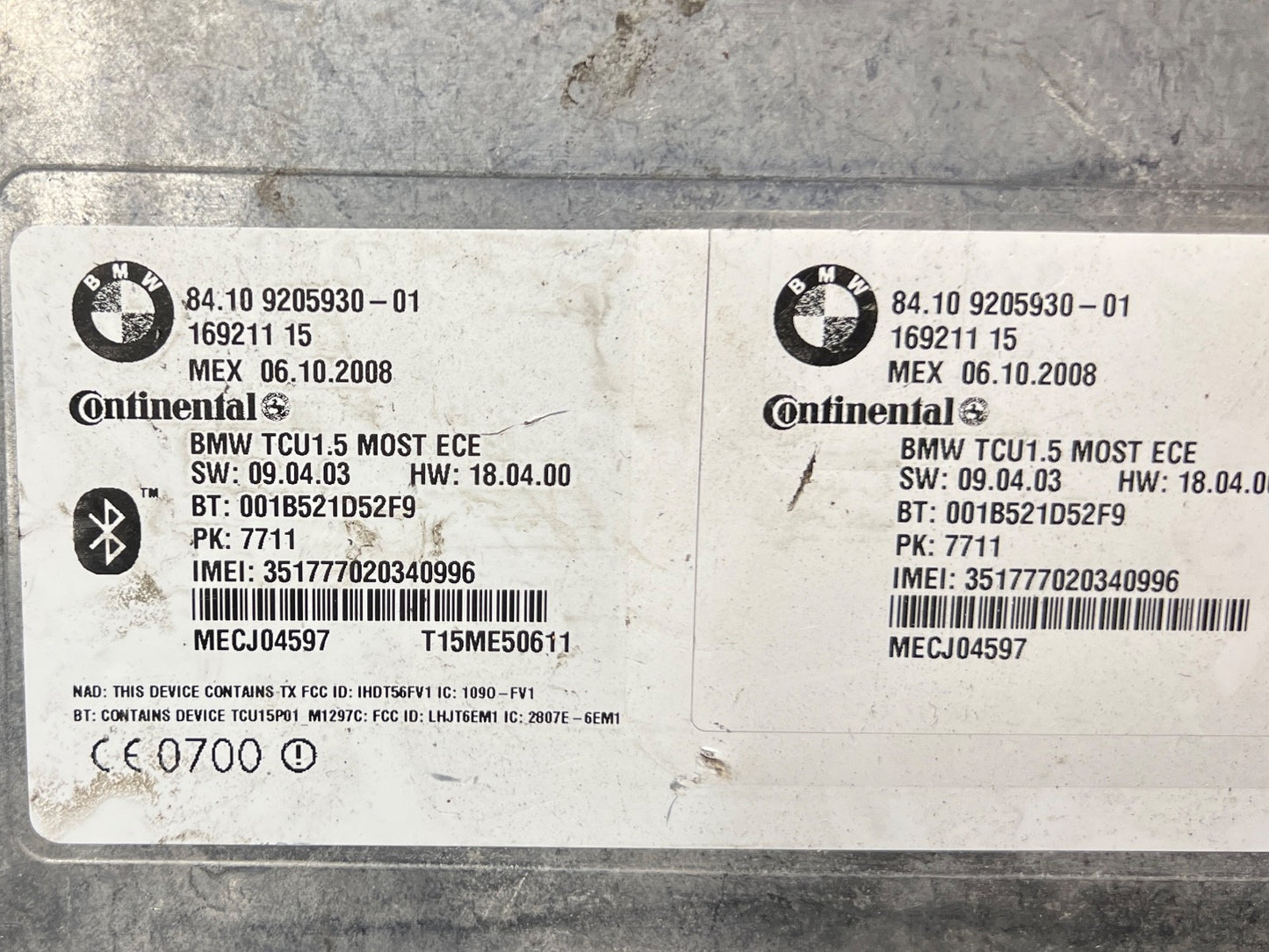 BMW E90 E91 E92 E93 Telematics Bluetooth Control Unit Module 9205930