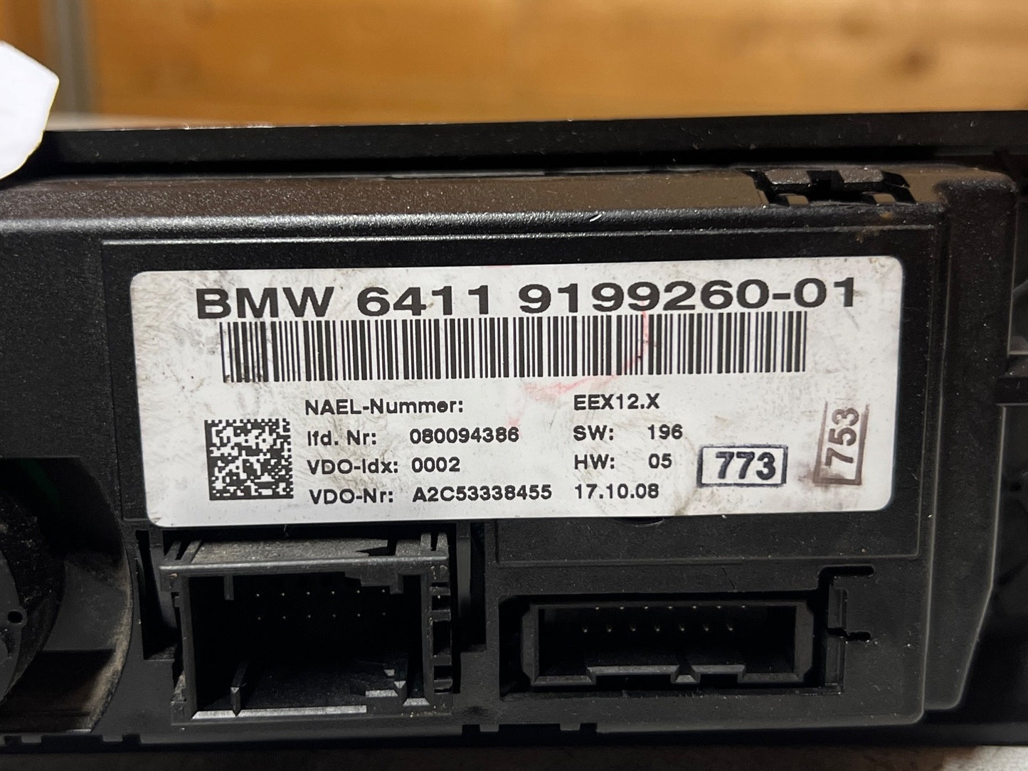 BMW 1 3 Series E81 E87 E90 E91 Automatic Air Conditioning Control 9199260