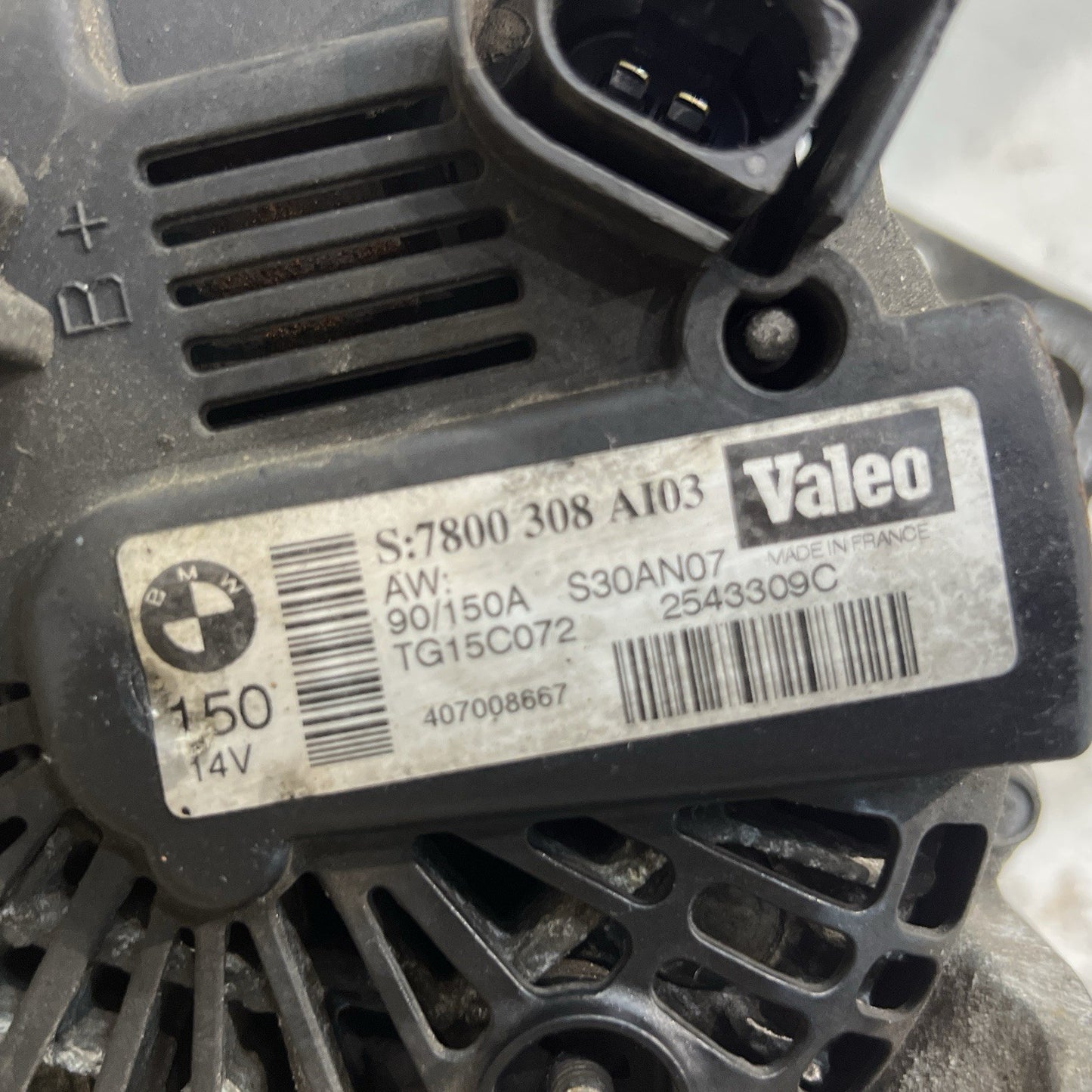 BMW M57n Alternator 7800308AI03 S30an07 Tg15c072 2543309c