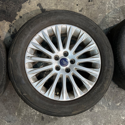 Genuine Ford Alloy Wheels with Good Tyres! 225/55 17 Inch NO CRACKS/WELD/BUCKLES