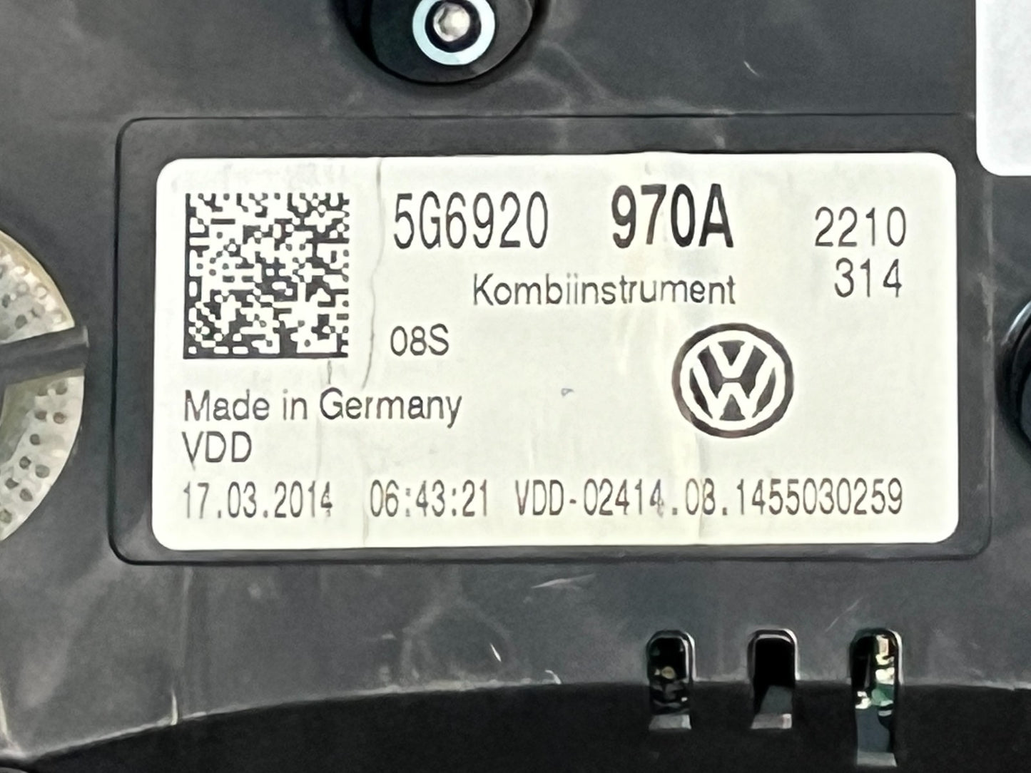 VW Golf MK7 Instrument Cluster 5G6920970A Used - Fits 2013-2020