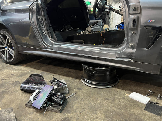 BMW F32 LCI OS Side Skirt Sill Mineral Grey