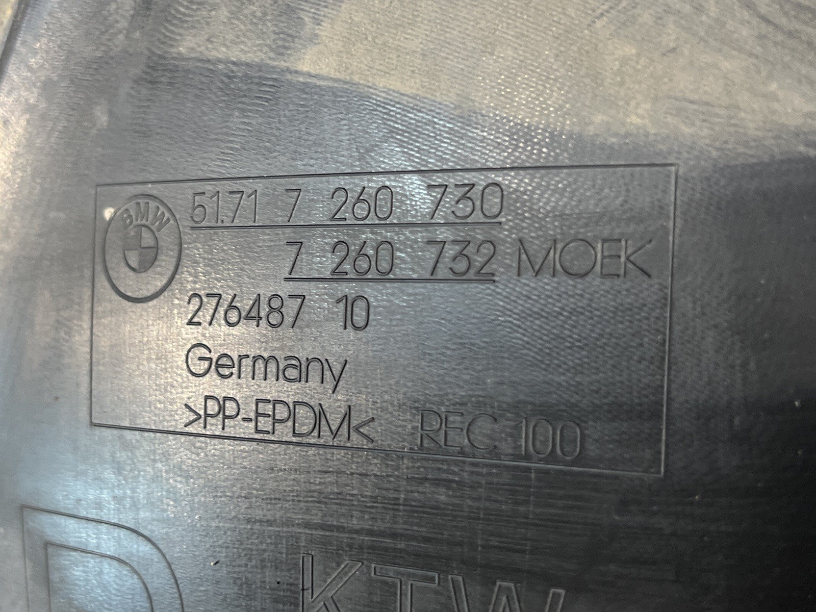 BMW 4 SERIES F32 F33 F36 FRONT WHEEL ARCH LINER COVER DRIVERS RIGHT 7260730 732