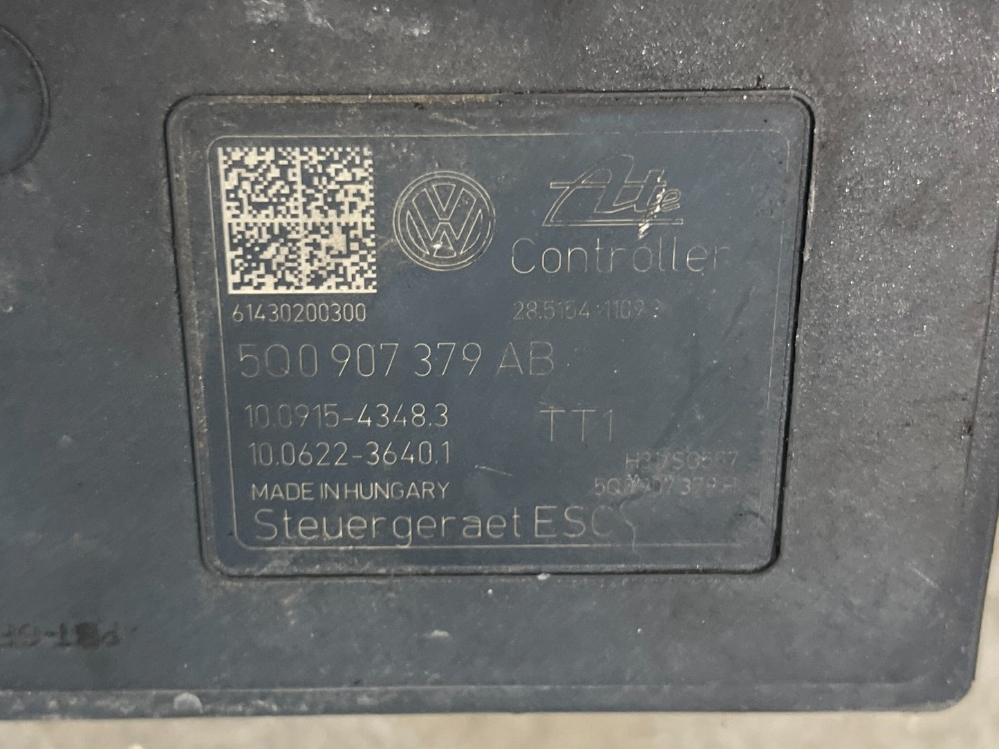 VW AUDI SEAT SKO ABS Pump Complete 5Q0614517AA 5Q0907379AB Used - Fits 2013-2020