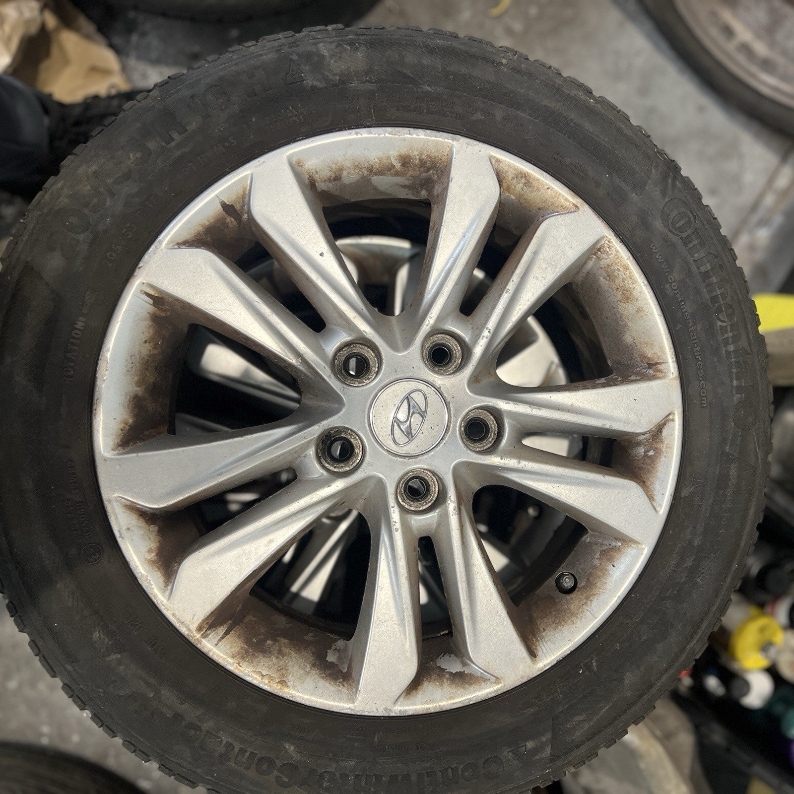 2013-2017 Hyundai i30 Alloy Wheels Set 4 w/ Tyres I10 I20 Kia 205/55/16