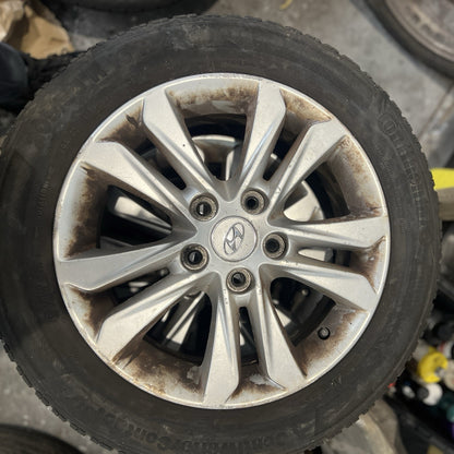 2013-2017 Hyundai i30 Alloy Wheels Set 4 w/ Tyres I10 I20 Kia 205/55/16