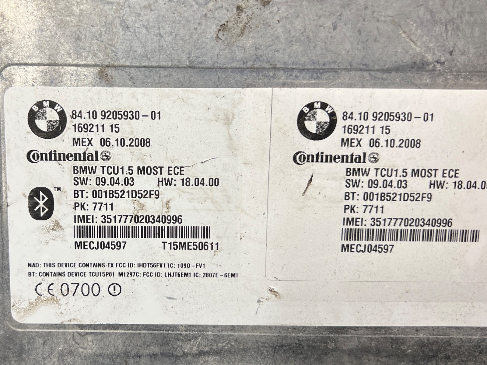 BMW E90 E91 E92 E93 Telematics Bluetooth Control Unit Module 9205930