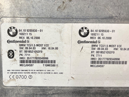 BMW E90 E91 E92 E93 Telematics Bluetooth Control Unit Module 9205930