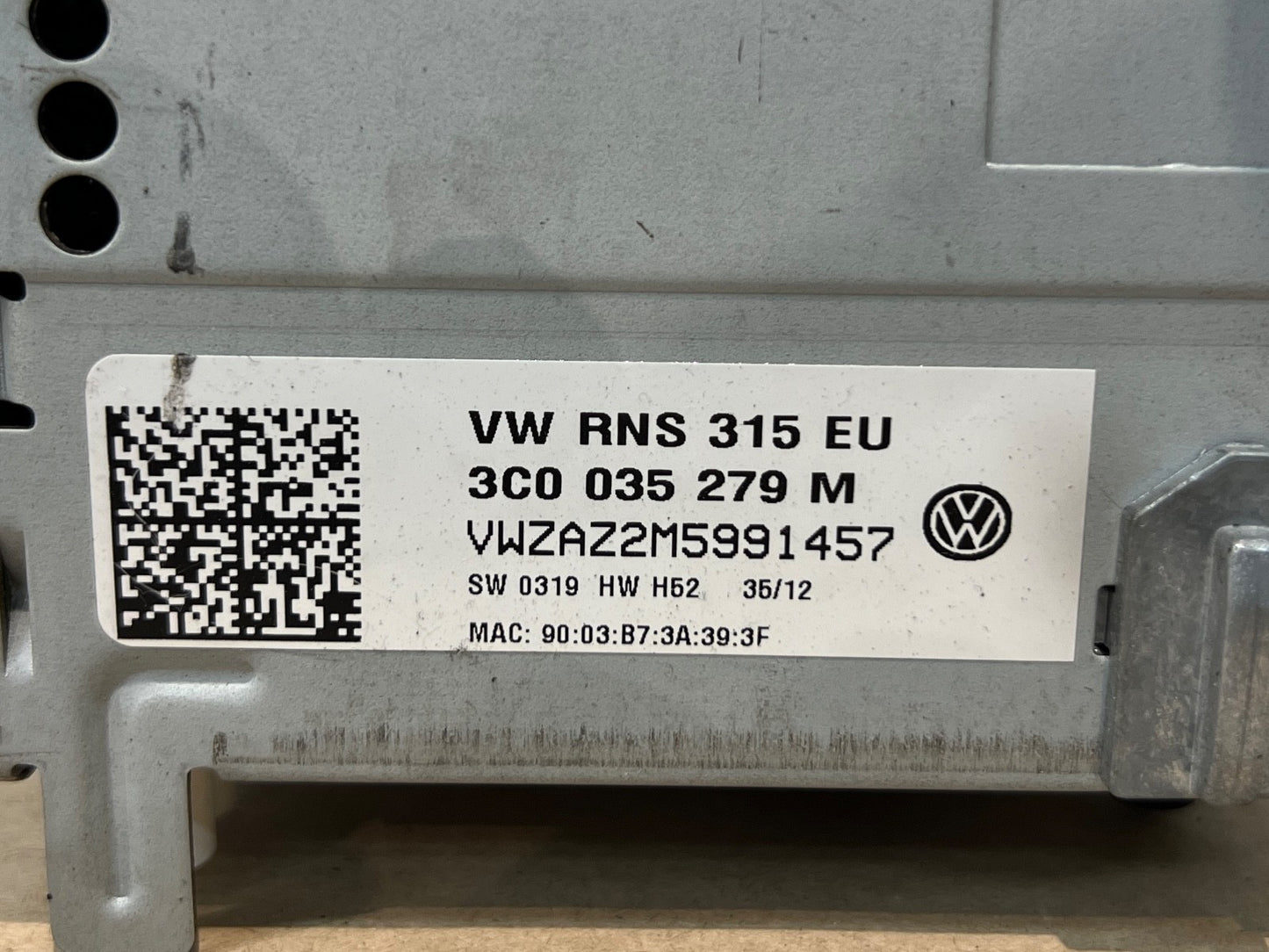 VW GOLF POLO PASSAT SCIROCCO MK3 08-14 SAT NAV STEREO RADIO HEAD UNIT 3C0035279M