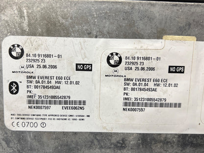 BMW E60 E61 M5 E90 E91 E92 M3 BLUETOOTH MODULE TELEMATICS CONTROL UNIT 9116801