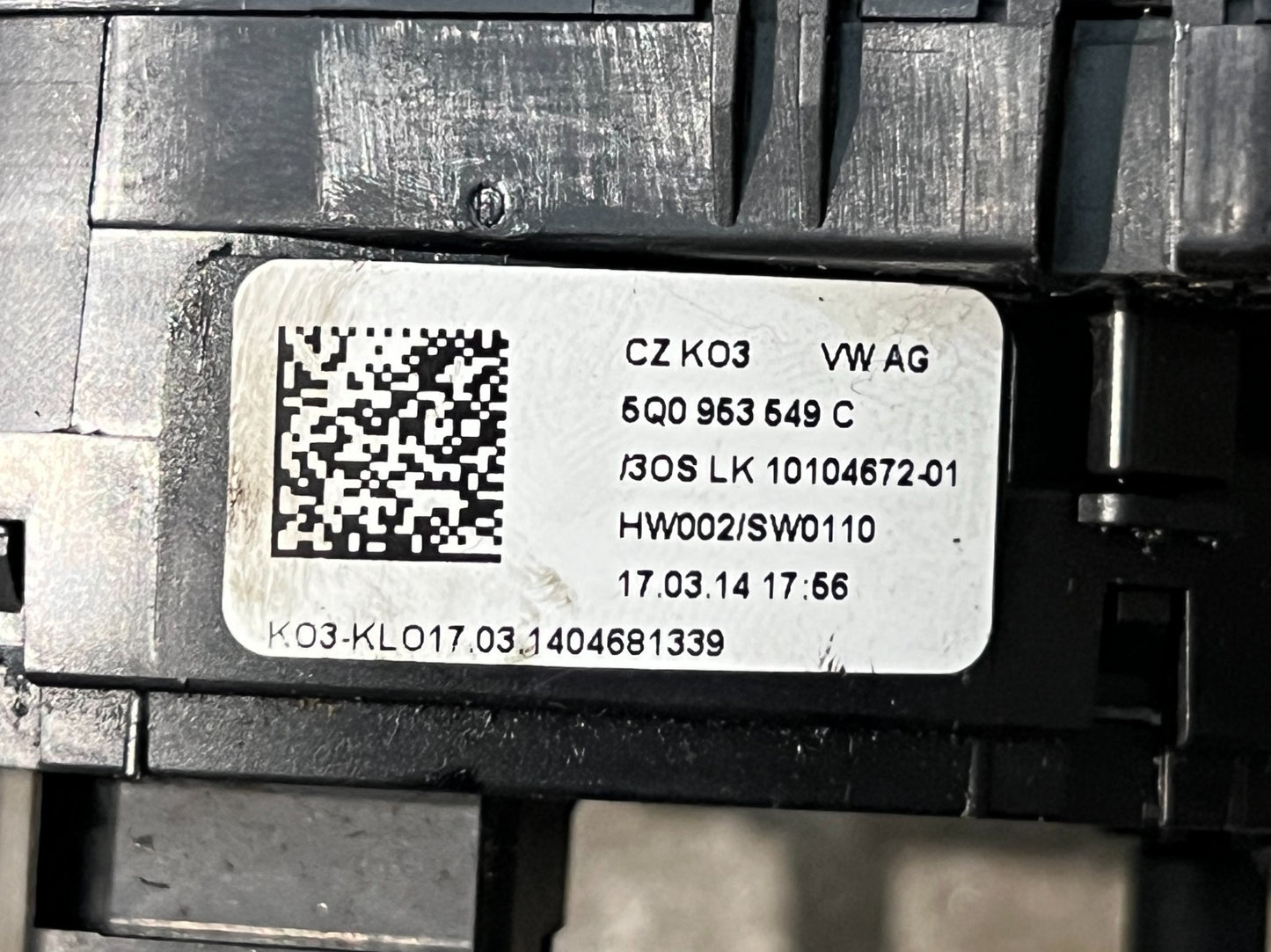 VW AUDI SEAT SKODA Steering Wheel Clock Spring 6Q0963649C Used - Fits 2013-2020