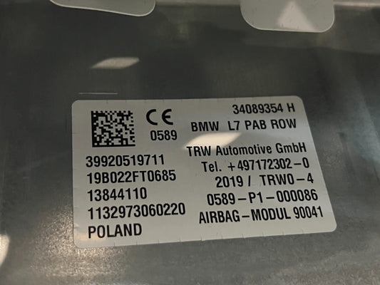 BMW 4 Series Nearside Dashboard Airbag 34089354 Used - Fits F32 F33 F36 F82