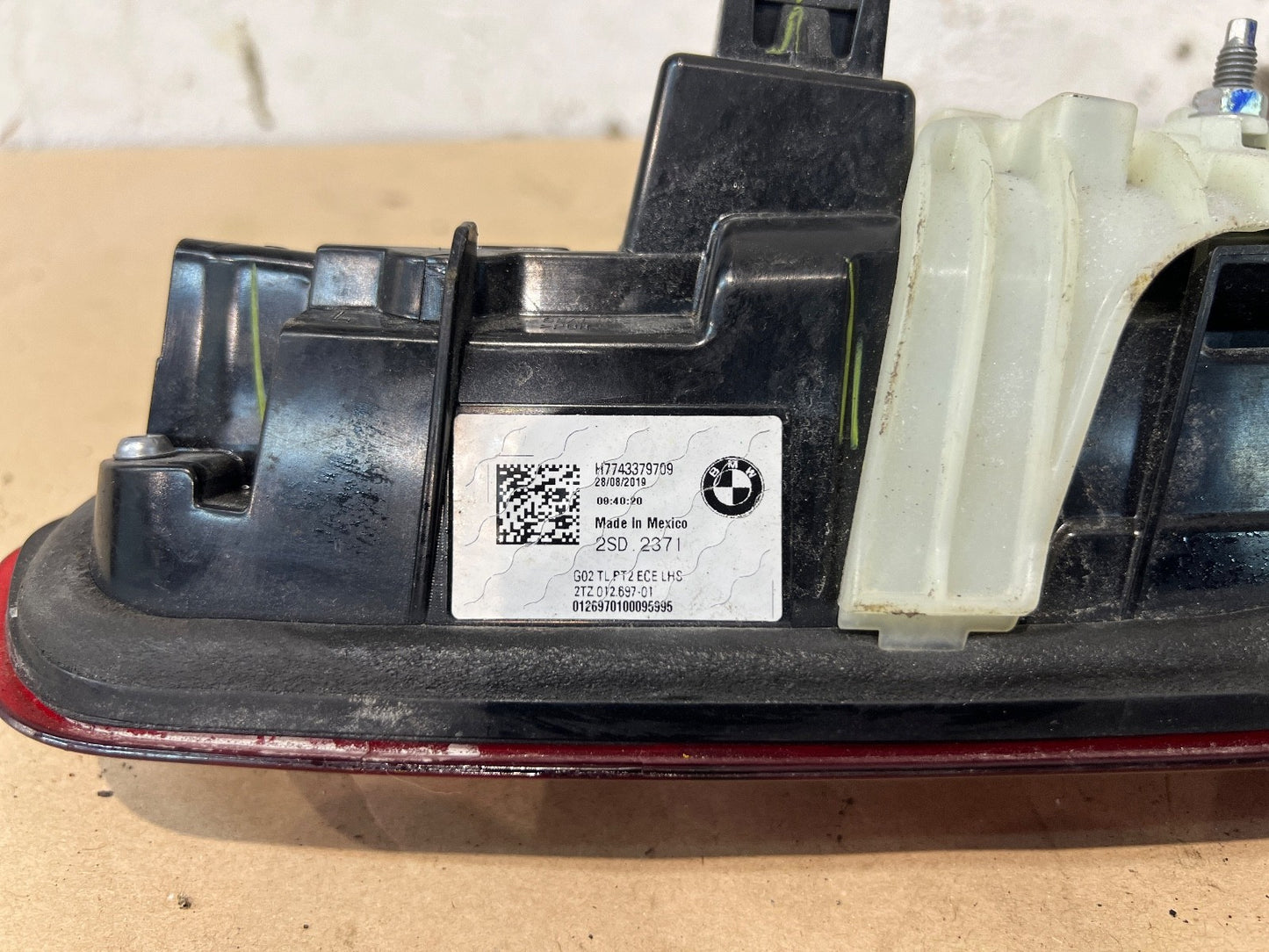2017-20 BMW X4 REAR INNER TAIL LIGHT LH PASSENGER SIDE 4 DOOR COUPE H7743379709
