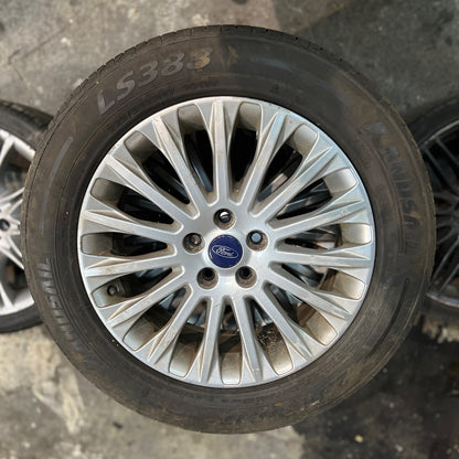 Genuine Ford Alloy Wheels with Good Tyres! 225/55 17 Inch NO CRACKS/WELD/BUCKLES