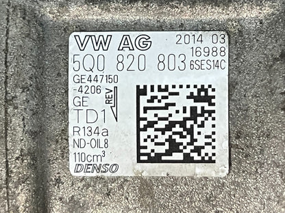 VW AUDI SEAT SKODA Aircon Compressor 5Q0820803 6SE514C Used - Fits 2013-2020