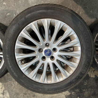 Genuine Ford Alloy Wheels with Good Tyres! 225/55 17 Inch NO CRACKS/WELD/BUCKLES