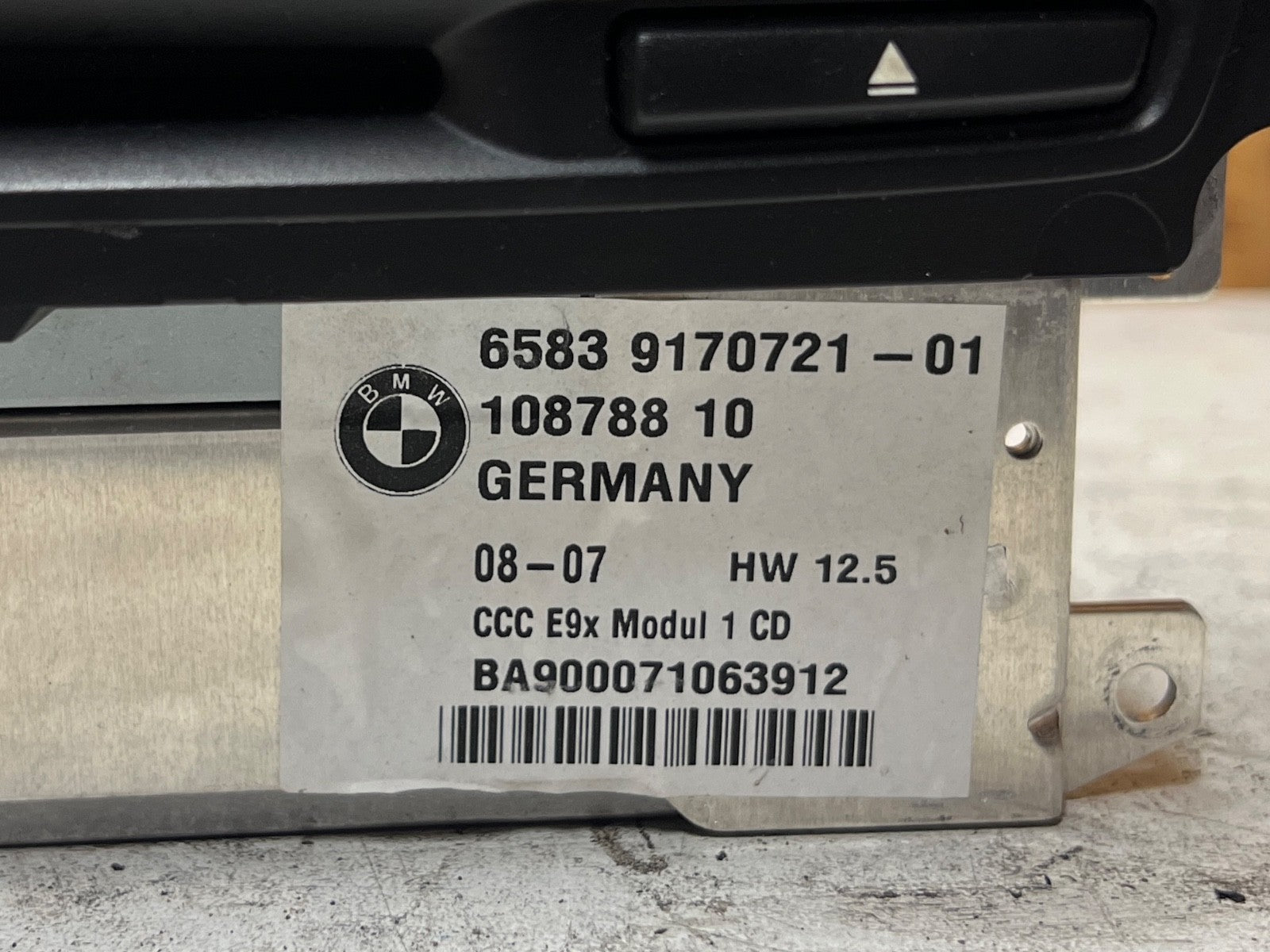 BMW 3 Series E90 E91 E92 E93 CCC Professional Navigation System 9170721 TESTED