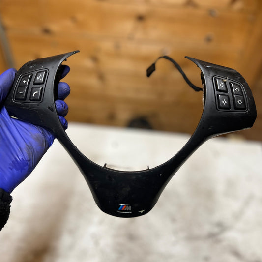 BMW 1 3 Series E87 E90 E91 Black Trim Cover Multifunction Switch Steering Wheel