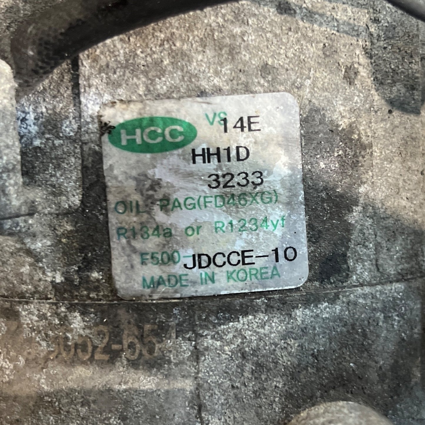 2012-2017 Hyundai/Kia 1.6CRDI AIR CON COMPRESSOR/PUMP E500-JDCCE11