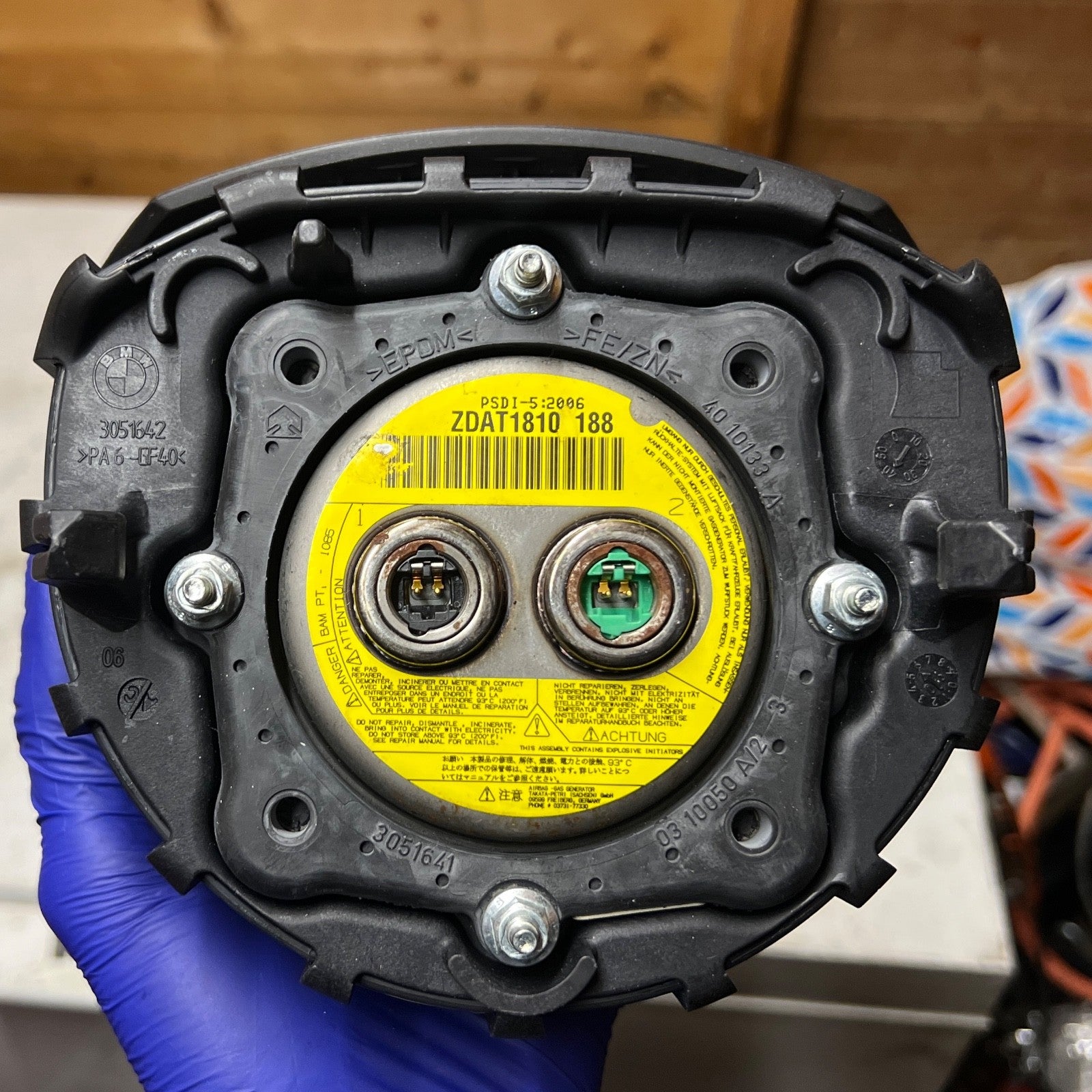 2005-2012 BMW 3 Series E90 M Sport Steering Wheel SRS Bag OEM 33677051503Q